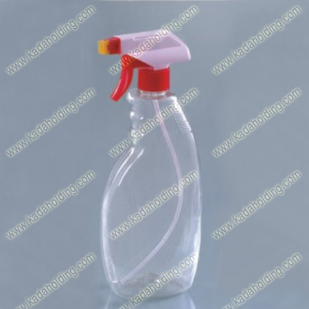 500ml transparent PET spray bottle with trigger spray