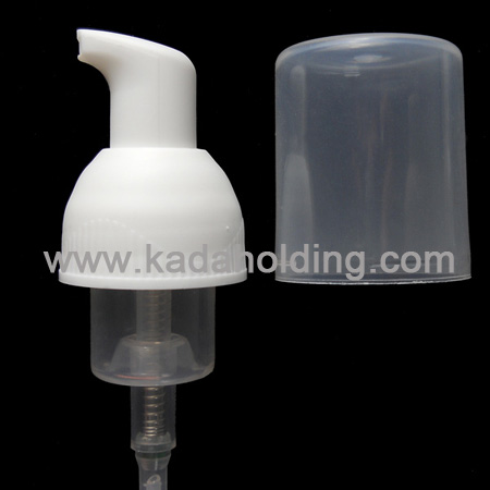 28mm plastic foam pump with clear dust cap