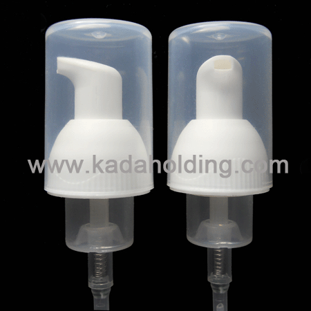 28mm foam pump with clear overcap, plastic foaming pump