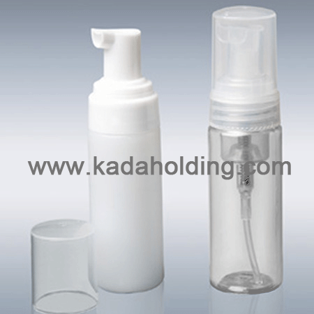 60ml 40ml PE cylinder foam soap bottles with 28mm foaming pumps