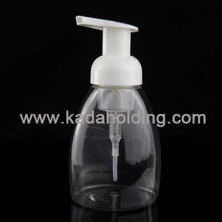 250ml transparent PET foamer bottle for soap hand foam sanitizer