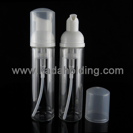 70ml cylinder round plastic foam bottles with 30mm pump foam
