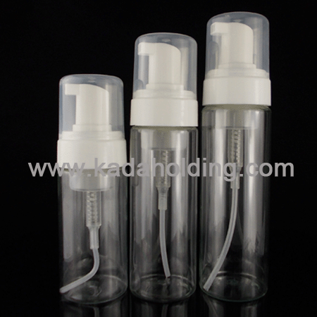 100ml 150ml 200ml clear plastic foam bottles with foaming dispenser pump 42mm