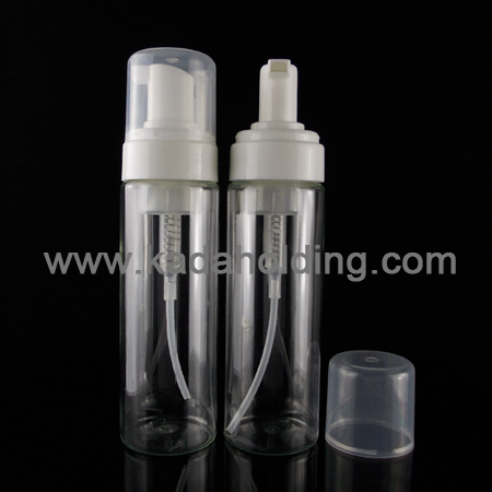 200ml clear PET cosmetic foaming bottles with foamer pump